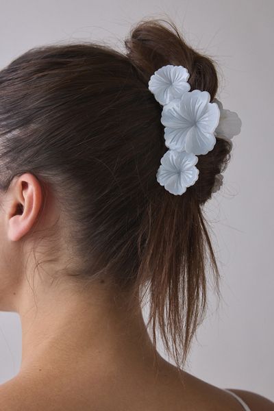 Triple Tropical Hibiscus Flower Claw Clip