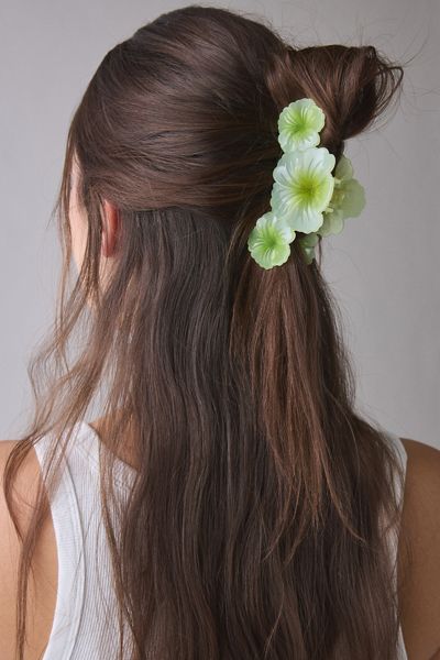 Triple Tropical Hibiscus Flower Claw Clip