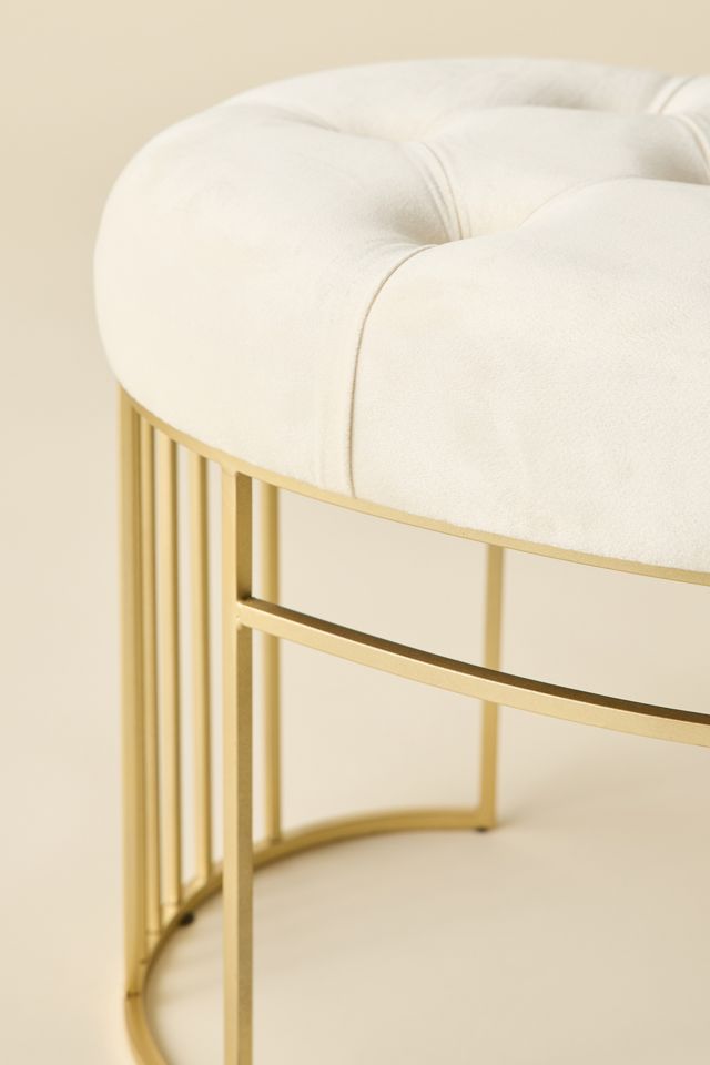 Amelie Ovular Velvet Vanity Stool #2