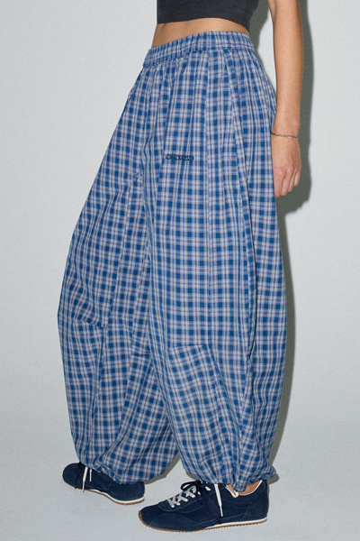 iets frans…Sid Check Cotton Poplin Balloon Pants