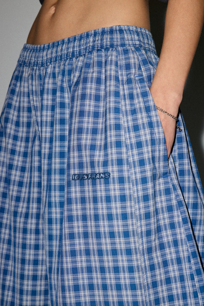 iets frans…Sid Check Cotton Poplin Balloon Pants