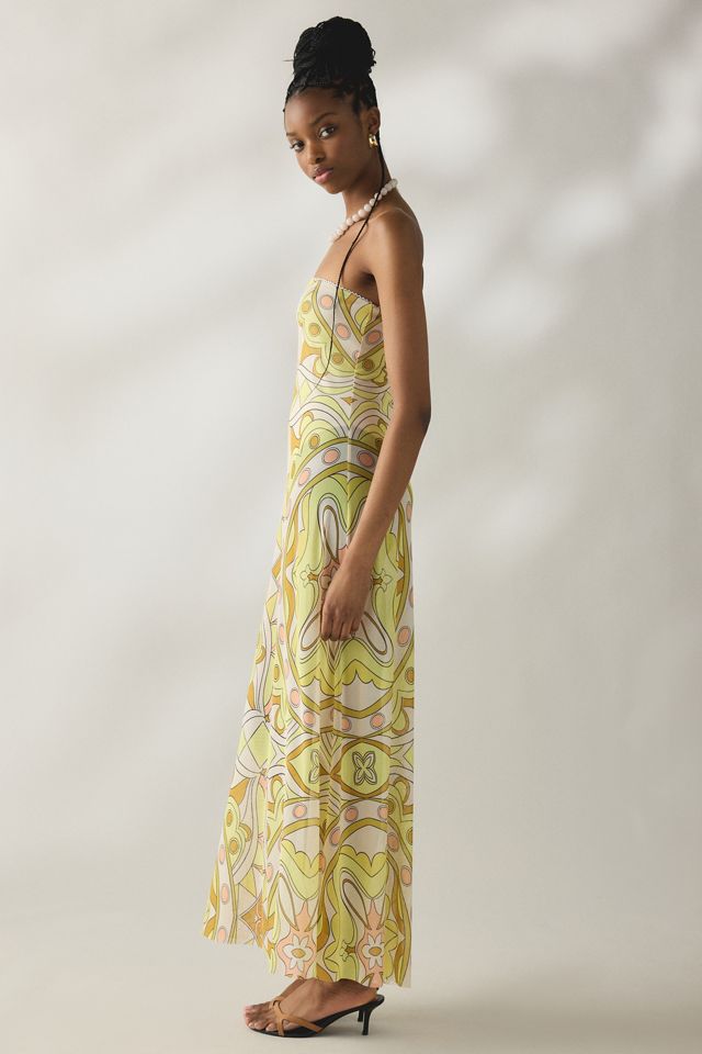 AFRM Alfie Semi-Sheer Mesh Strapless Maxi Dress | Urban Outfitters