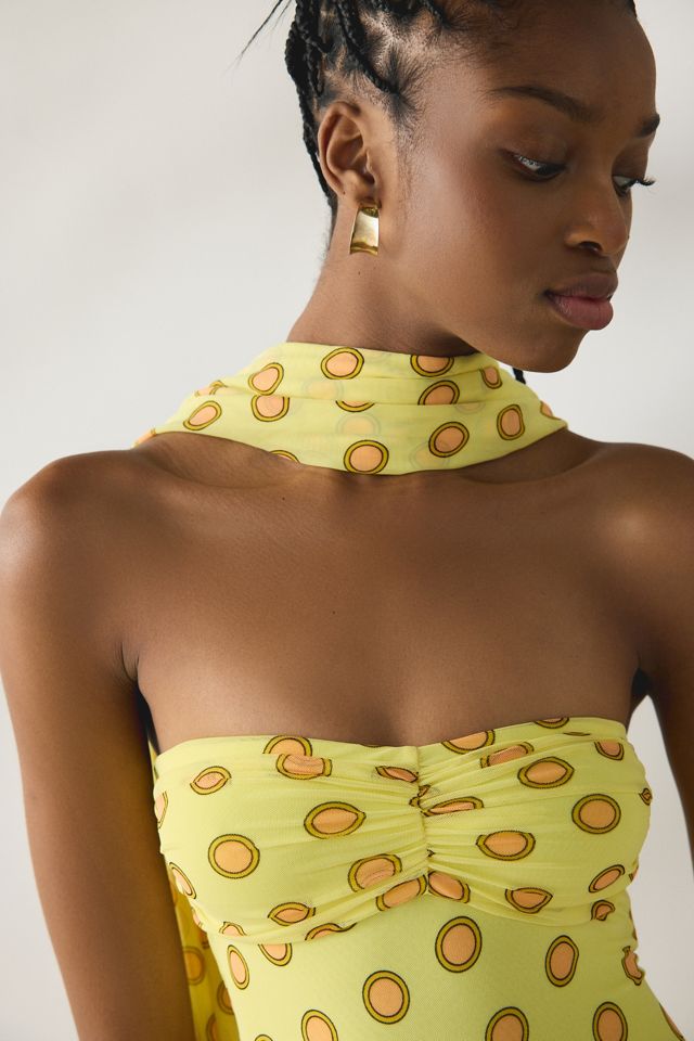 AFRM Rori Scarf Detail Strapless Maxi Dress #4