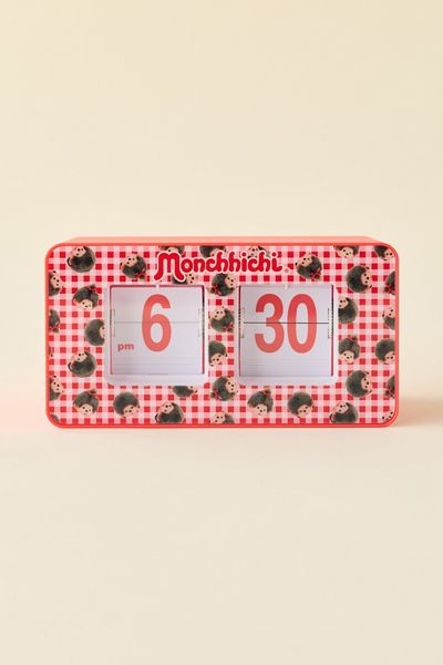 Monchhichi Gingham Analog Flip Clock