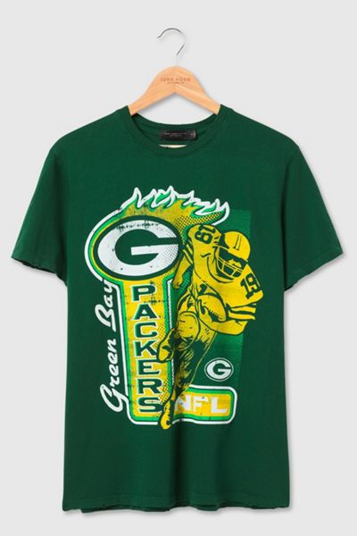 Vintage 70s Champion Green and Gold Football Jersey Made in USA