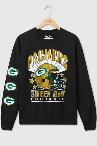 Junk Food NFL Glitter Helmet Crew Fleece Sweatshirt