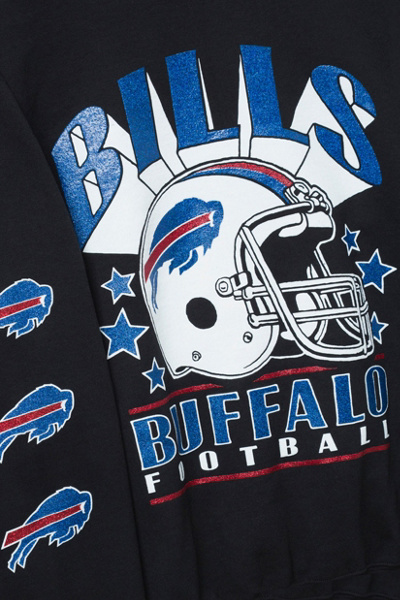 Junk Food NFL Glitter Helmet Crew Fleece Sweatshirt