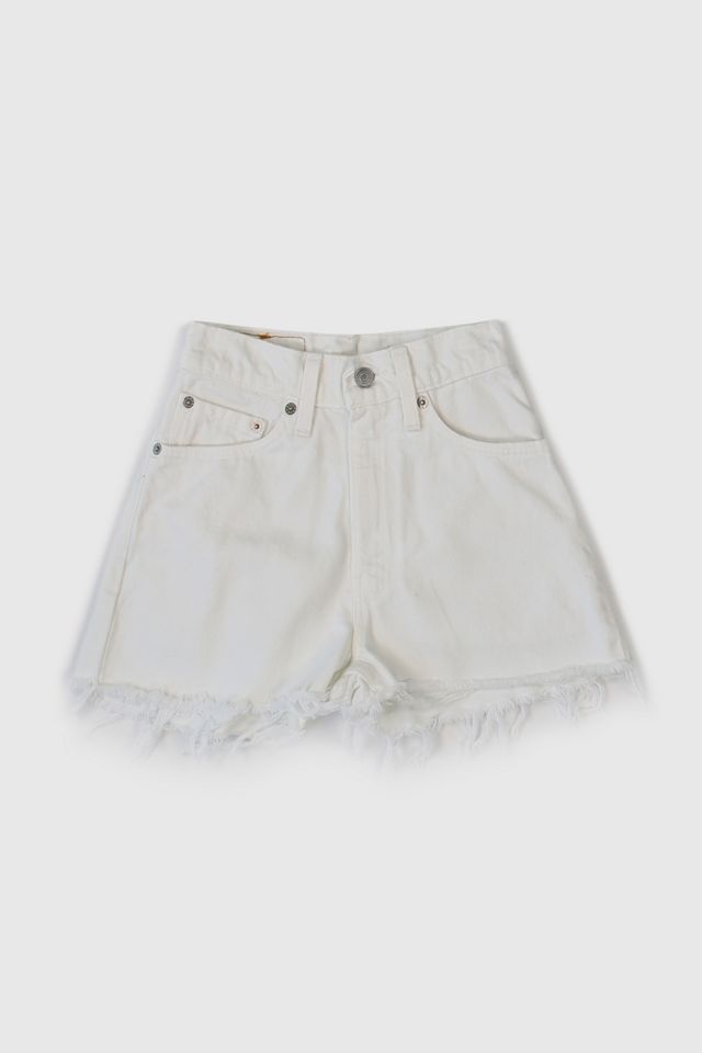 Vintage 90s Levi’s® 512 White Distressed Shorts #1