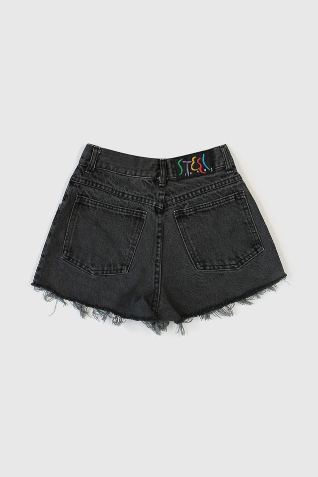 Vintage 90s Black Distressed Shorts #1