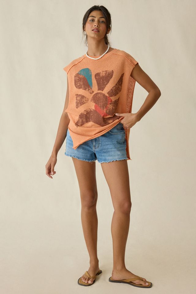 BDG Echo Beach Graphic Oversized Muscle Tee #3