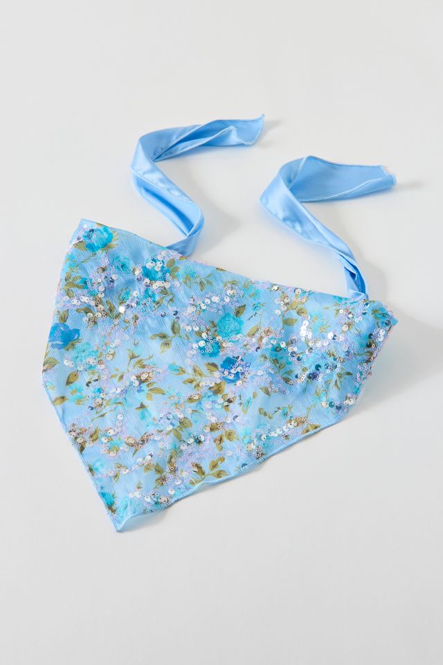 Foulard transparent Thea à ornements floraux #1