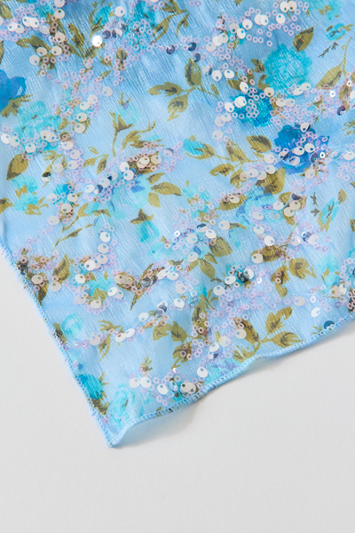 Thea Floral Embellished Sheer Headscarf
