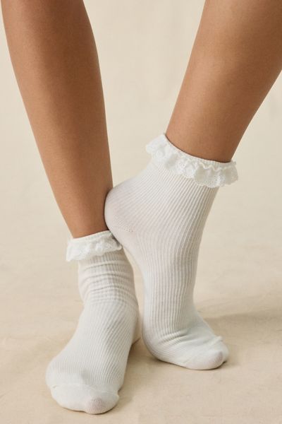 Hazel Eyelet Trim Socks