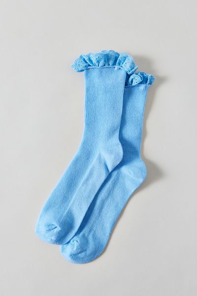 Hazel Eyelet Trim Socks