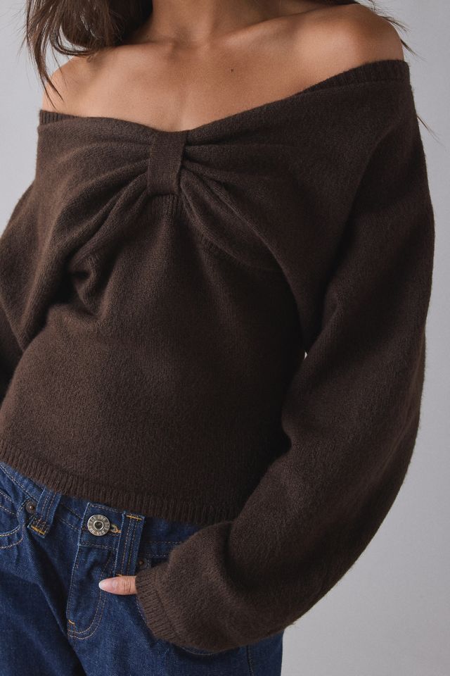 Motel Sikuna Bow Off-The-Shoulder Sweater #4