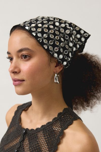Out All Night Mirrored Triangle Headscarf