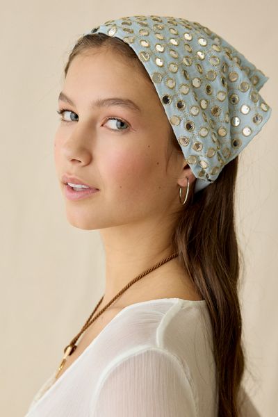 Out All Night Mirrored Triangle Headscarf