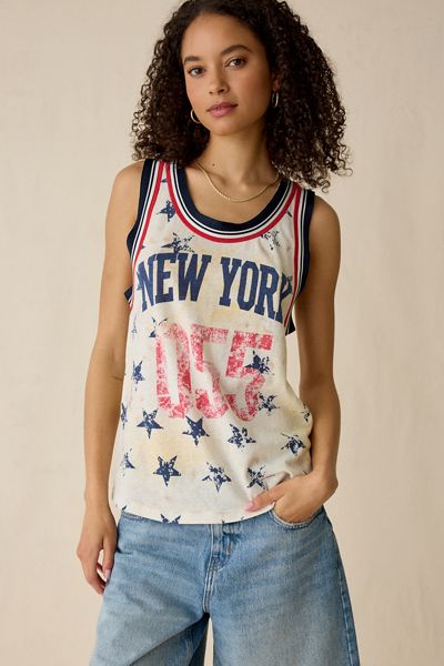 BDG New York Graphic Scoop Neck Loose Tank Top