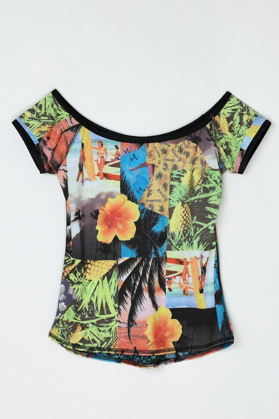 Vintage Y2k Collage Printed Top