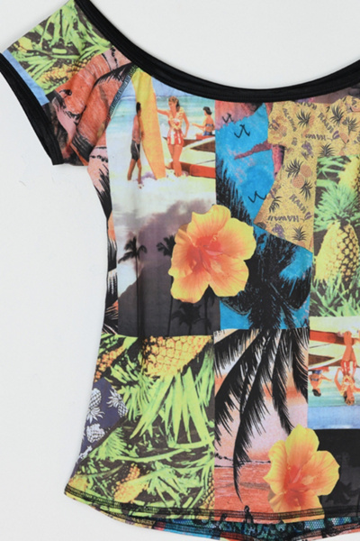 Vintage Y2k Collage Printed Top