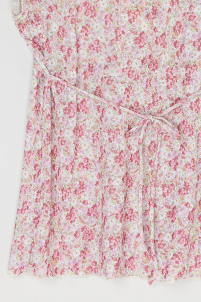 Vintage Y2k Pink Printed Tied Top