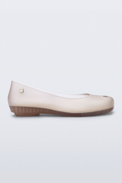 Melissa Ultragirl Futura Ballet Flat In Clear Beige, Women's At Urban Outfitters In Neutral