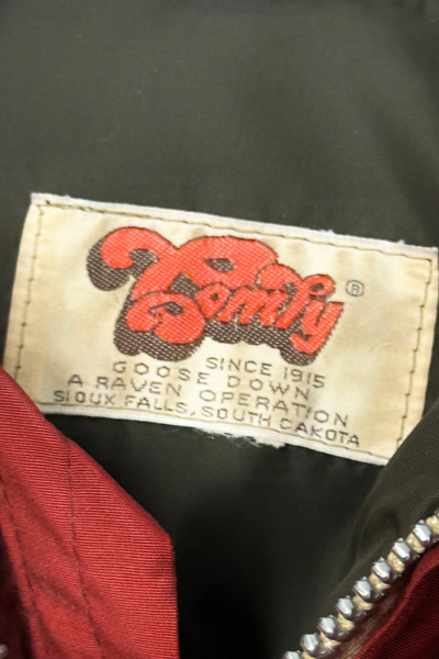 Vintage 1970's Comfy Fleece Collar Quilted Down Jacket