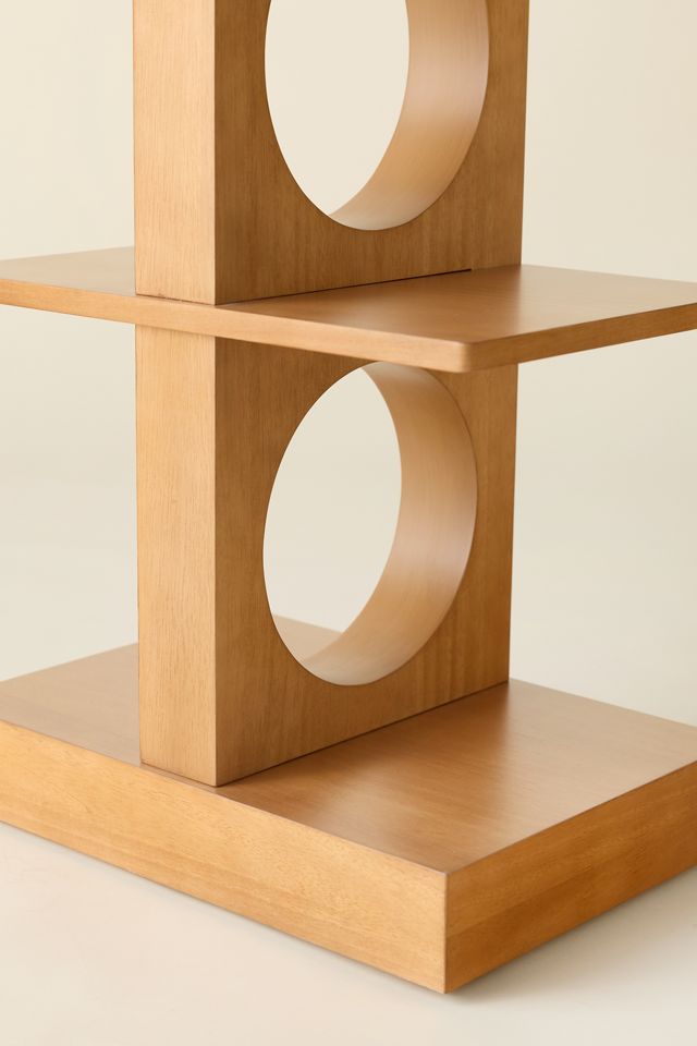 Frankie Abstract Circle Cutout 4-Tier Pillar Bookshelf #3