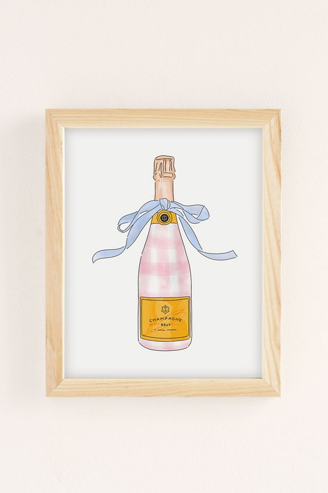 J.Hall Designs Pink Gingham Preppy Painted Art Print #1