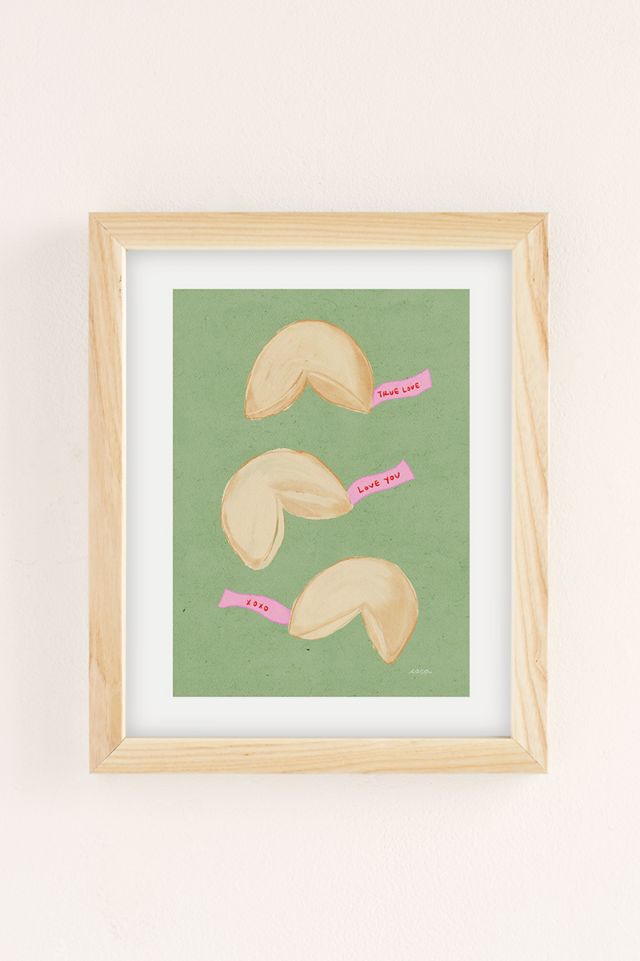 Esca Watercolors Love Fortune Cookies Matcha Art Print #1
