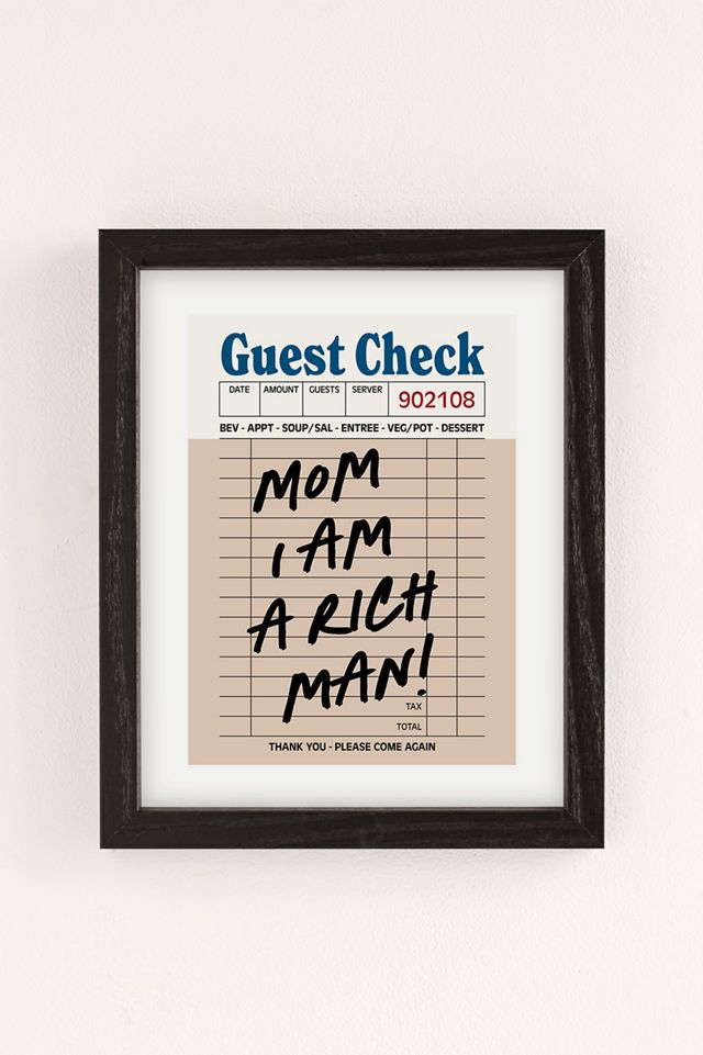 poiseparadise Mom I Am A Rich Man Art Print #1