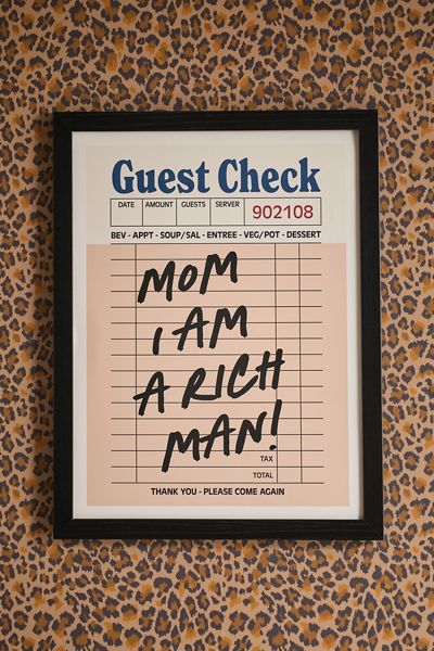 poiseparadise Mom I Am A Rich Man Art Print