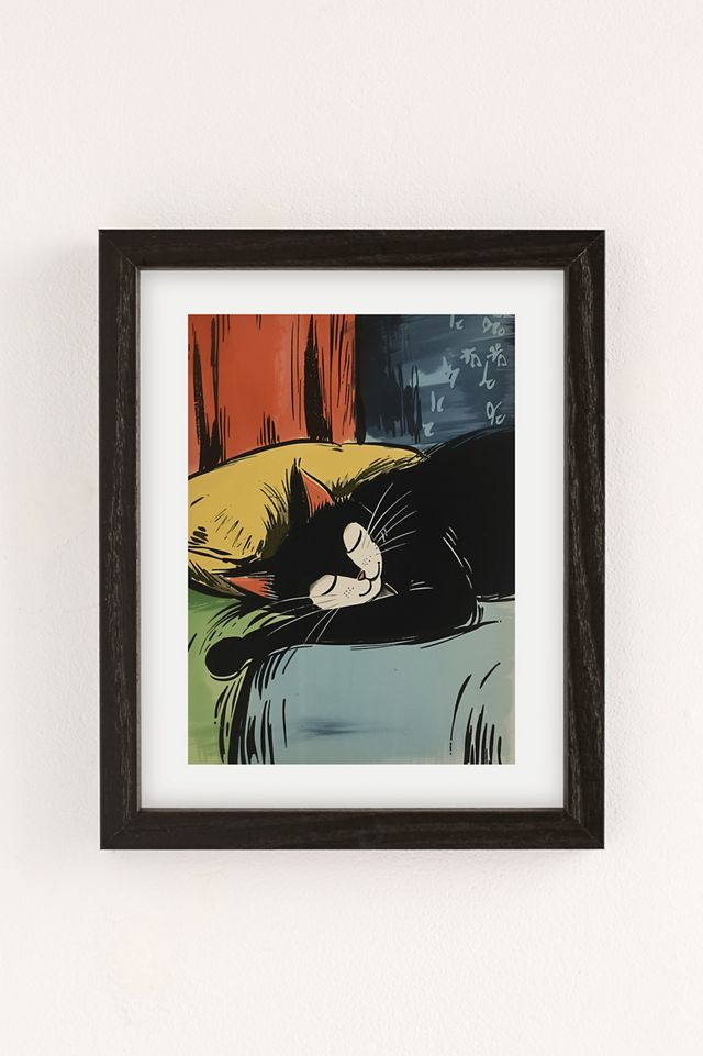 JunkyDotCom Ludwig The Black Cat Art Print #1