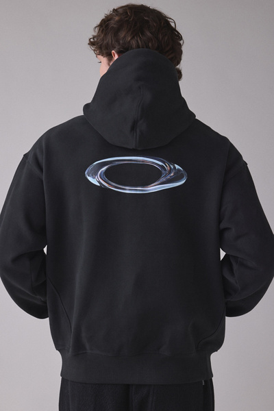 Oakley Liquid Metal Ellipse Logo Graphic Zip-Up Hoodie Sweatshirt