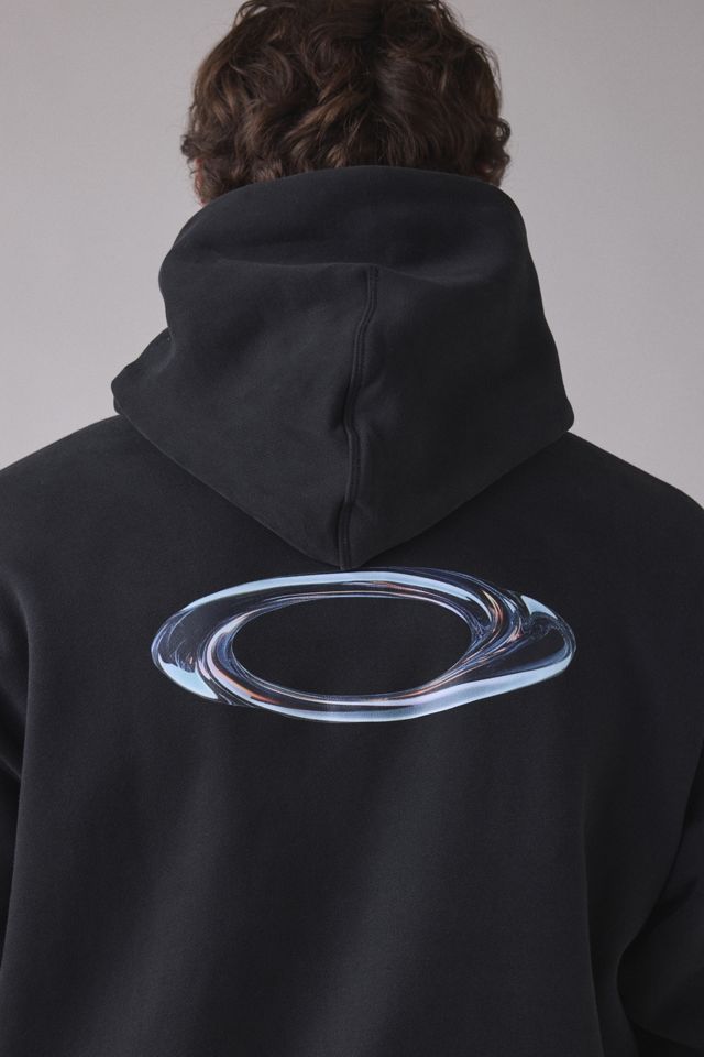Oakley Liquid Metal Ellipse Logo Graphic Zip-Up Hoodie Sweatshirt