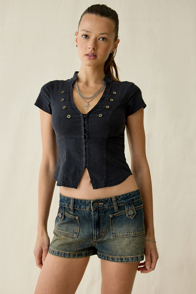 Abrand Jeans 99 Kandi Low Denim Short In Kandi, Women's At Urban Outfitters