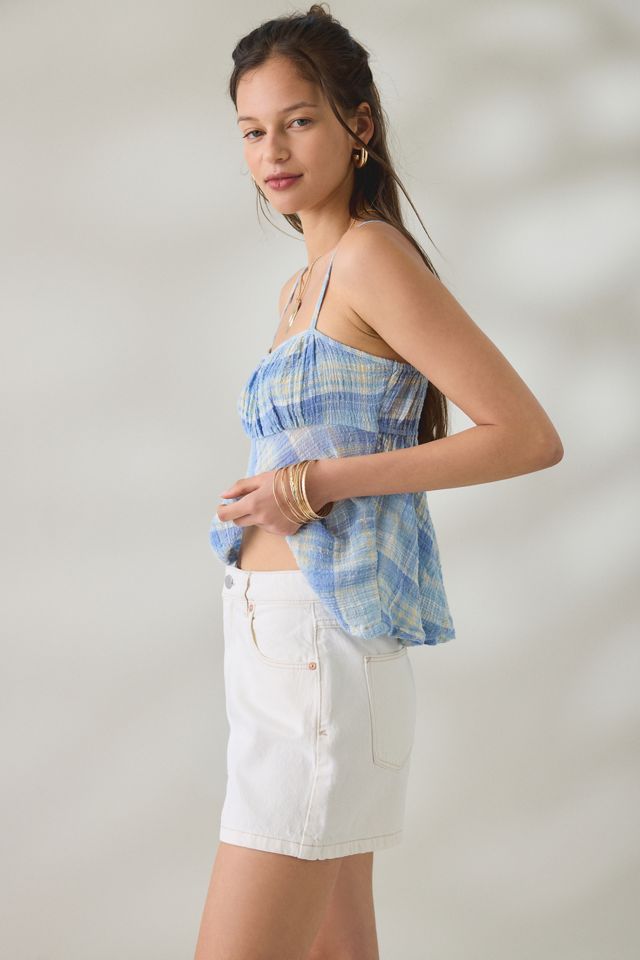 Abrand Venice Wester White High-Waisted Denim Shorts #2
