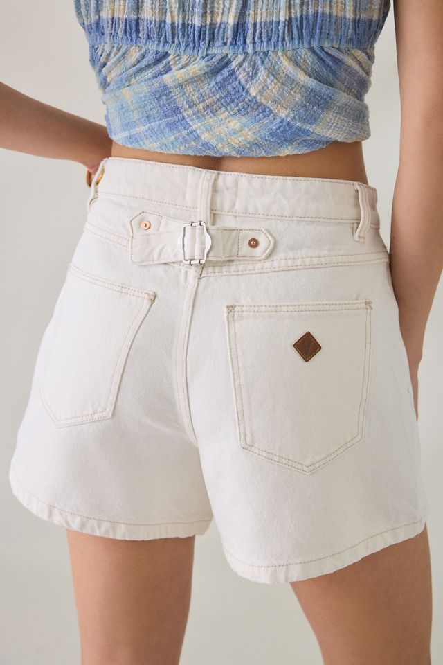 Abrand Venice Wester White High-Waisted Denim Shorts #3