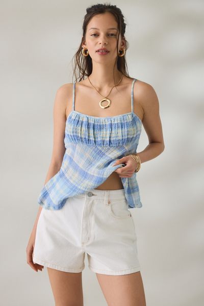 Short en denim taille haute Abrand Venice Wester White