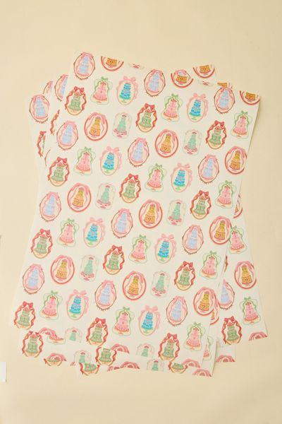 Rococo Cakes Wrapping Paper Sheet Set