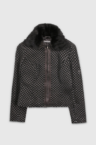 Vintage 90s Leather Fur Lined Jacket | Urban Outfitters