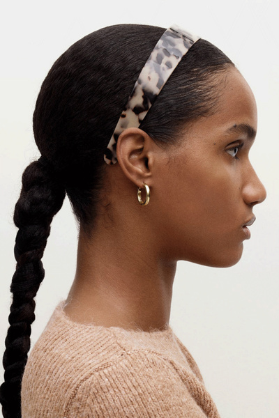 Machete Wide Headband In Blonde Tortoise, Women's At Urban Outfitters In Brown