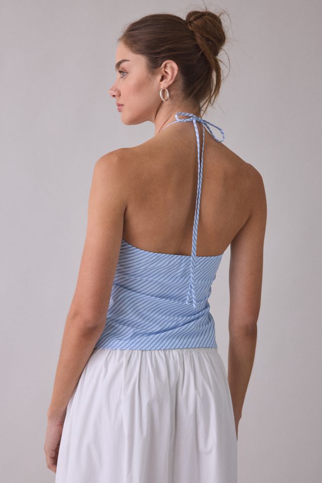 NIA Domenico Cinch Y-Neck Halter Top #3