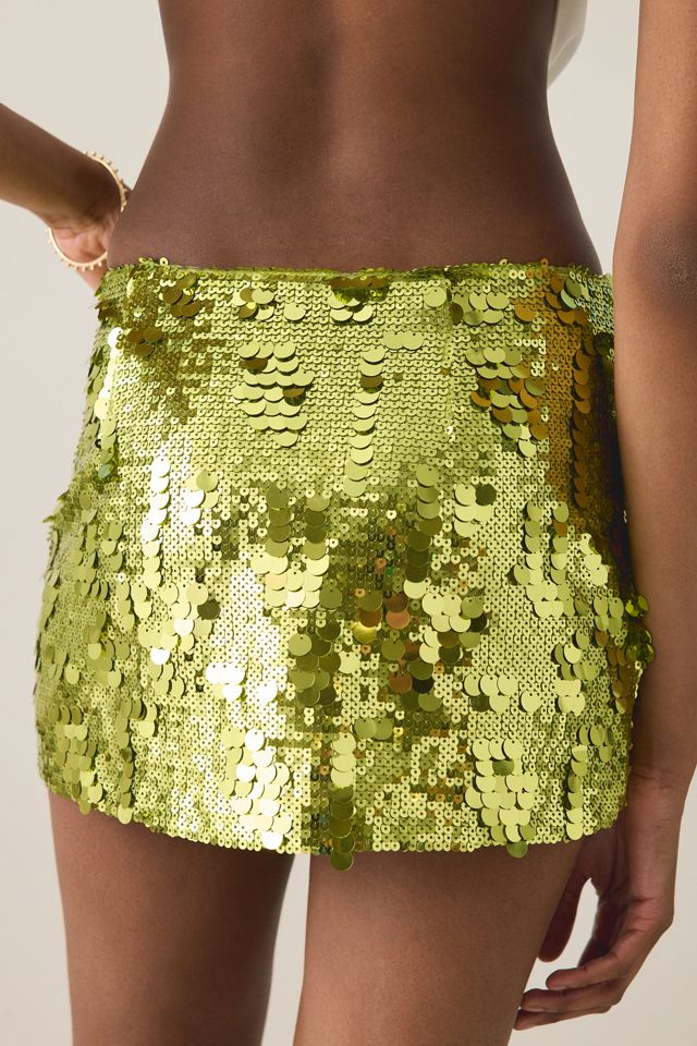 Jupe-short micro mini à taille basse avec paillettes Triste NIA #2