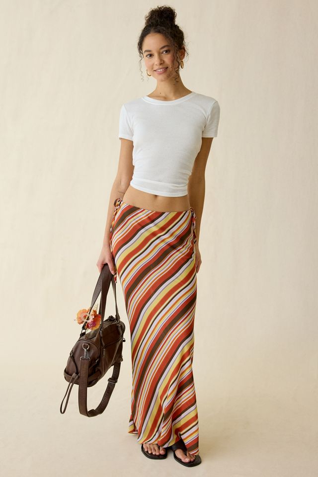 Kimchi Blue On The Side Cutout Tie Maxi Skirt | Urban Outfitters