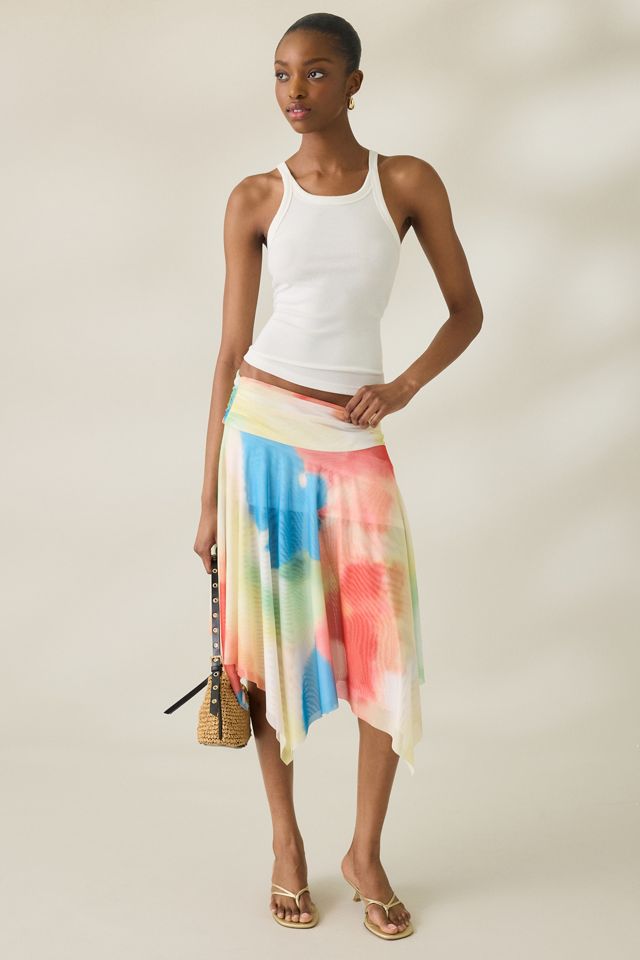 NIA Eme Handkerchief Hem Midi Skirt #3