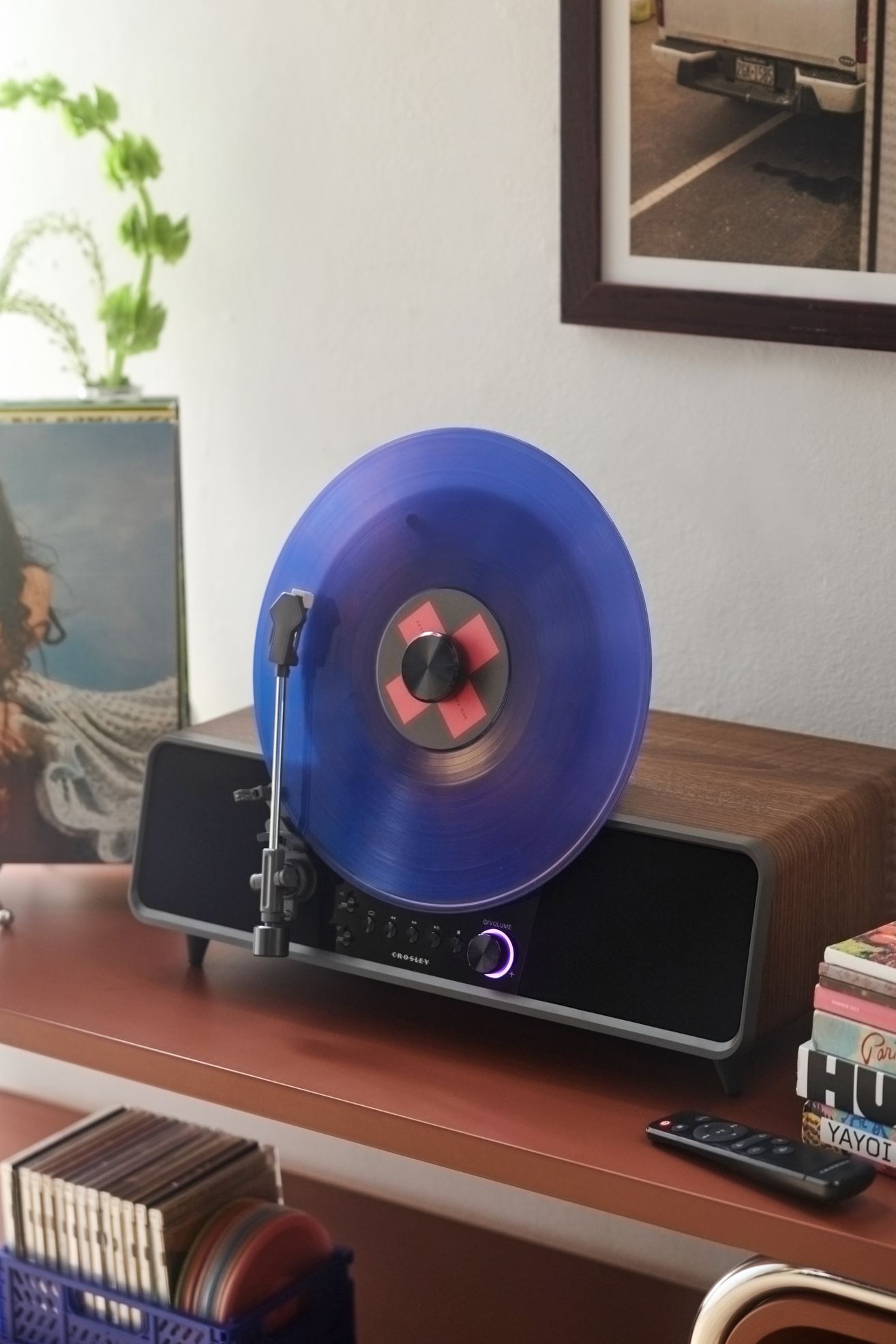 Crosley Beck Fully Automatic Vertical Record Player - Brown, ONE SIZE