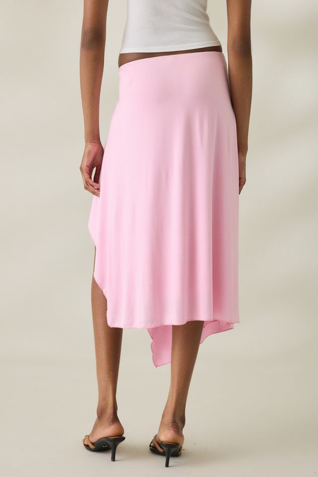 NIA Mar Asymmetric Ruffle Mesh Midi Skirt #3