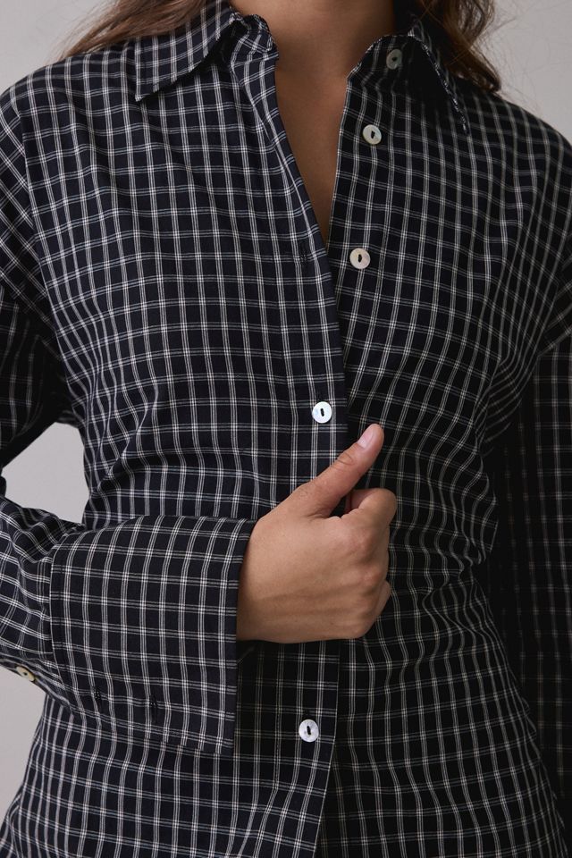 NIA Jules Lace-Up Long Sleeve Button-Down Shirt #2