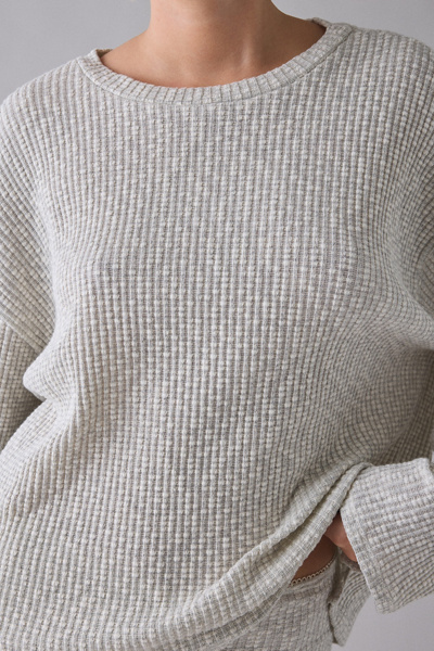 ReMADE By UO Remnants Thermal Knit Drippy Sleeve Top